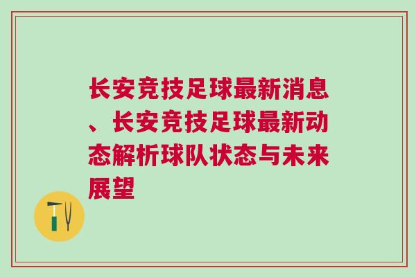 长安竞技足球最新消息、长安竞技足球最新动态解析球队状态与未来展望