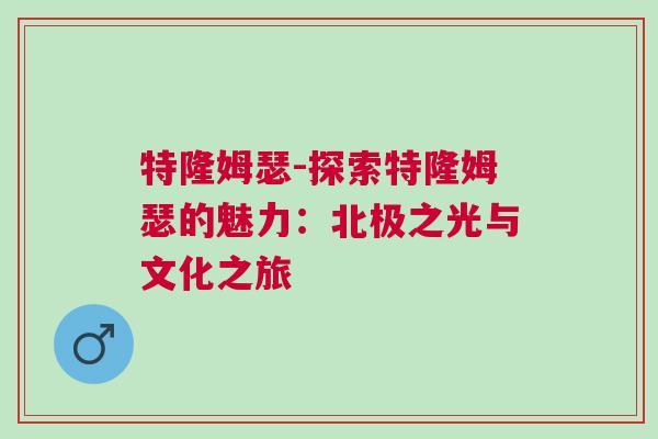 特隆姆瑟-探索特隆姆瑟的魅力：北极之光与文化之旅