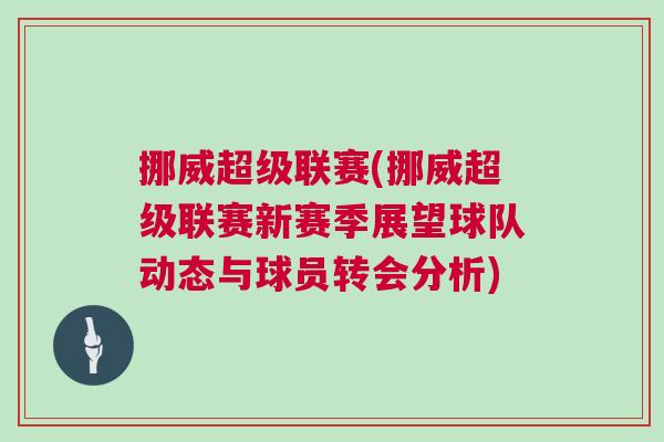 挪威超级联赛(挪威超级联赛新赛季展望球队动态与球员转会分析)